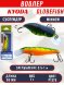 Воблер KYODA Globefish Minnow-66SP, длина 6,6 см, вес 7.0 гр цвет P1278, заглубление 0,5-1,0 м
