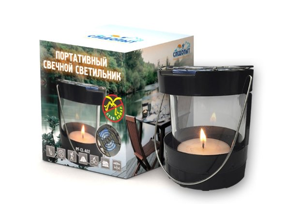 Светильник свечной Следопыт большой с фумигатором PF-GL-A02