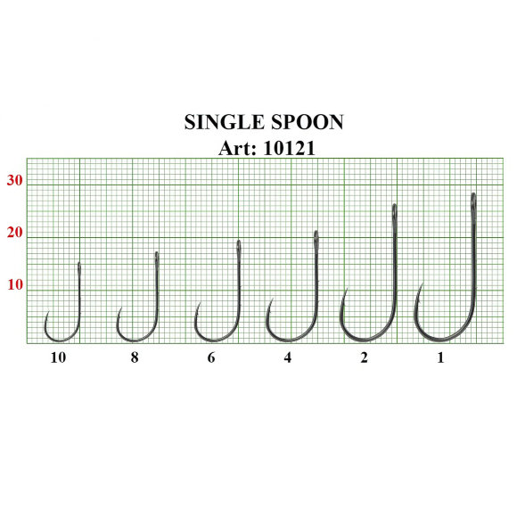 Крючок FISH SEASON Single spoon baitholder №4 BN 7шт 10121-04F