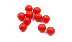 Бусина фидерная Namazu Soft Beads, PVC, круглая, d-6 мм цв. фц. красный 20 шт.