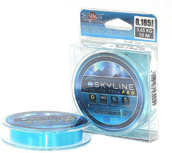 Леска Sprut Skyline Fluorocarbon Composition IceTech PRO Blue 0.105 50м