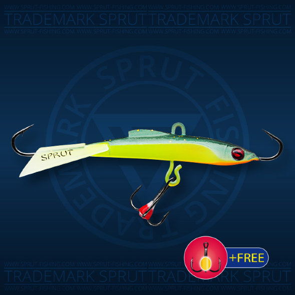 Балансир рыболовный для зимней рыбалки Sprut Usuri №7 17г 70мм LBK+тр. с ф/к