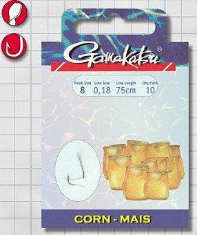 Крючок с поводком Gamakatsu BKS-1130G corn 75см №12 d0.14 140121 10шт