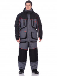 Костюм Huntsman Siberia LUX Серый/Черный тк. Breathable Р-р: 52-54, Рост: 182-188