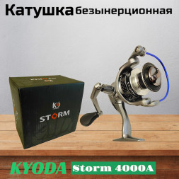 Катушка KYODA Storm4000A, 8+1 подшипн., запасная шпуля, передний фрикцион